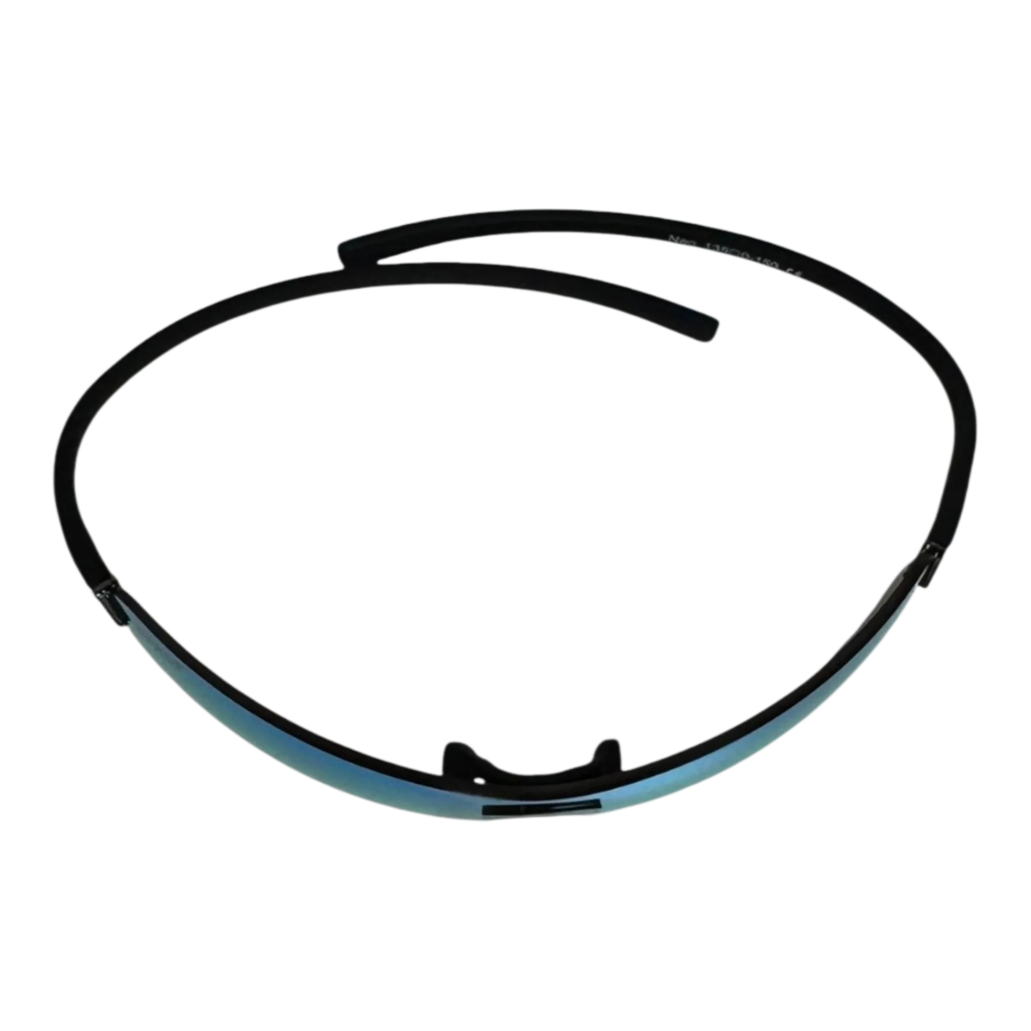 BEXST Neo Rimless Shield Wrap Sunglasses Blue X-Mirror Lens - Image 6